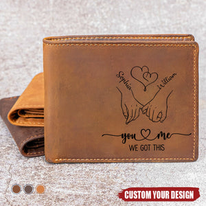 In Case You Need A Little Reminder - Personalized Leather Wallet - Gift For Couple