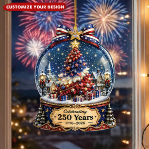 250th Anniversary Acrylic Ornament, 1776-2026 American, Christmas Patriotic Keepsake