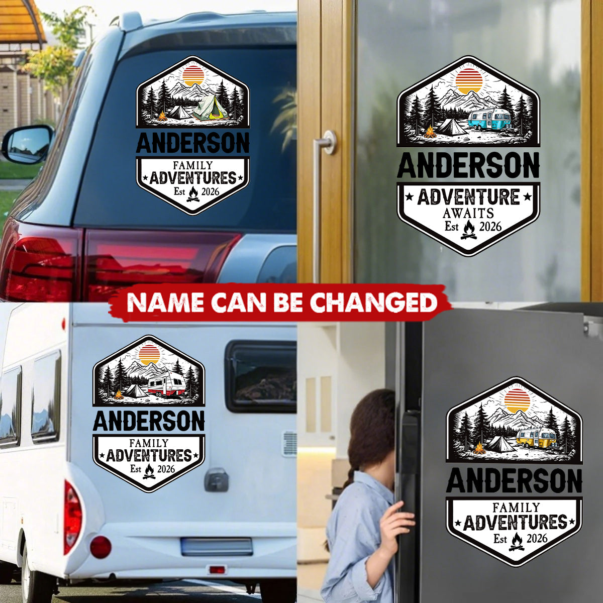 Family Adventures - Personalized RV Decal