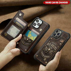 Old Bikers Club - Personalized Biker Fully Printed Wallet Phone Case