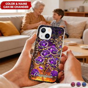 Custom Phone Case - Personalized Mother's Day Birthday Gifts For Mom, Grandma - Happiness Is Being With You