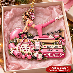 Personalized Christmas Ornament For Girls Who Love Pilates
