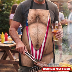 Funny 3D Hairy Body BBQ - Personalized Apron